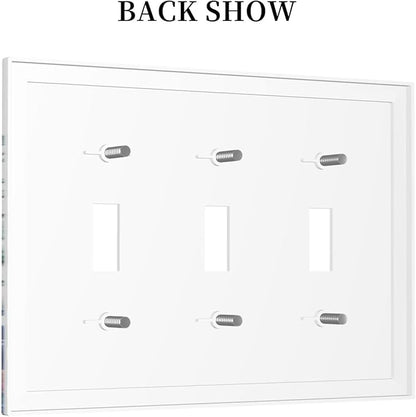 Blue Sea Turtle Ocean Fish Octopus Coral Decorative Switch Plates 3 Gang Wall Plate Triple Toggle Light Switch Cover Faceplate Electrical Wall Panels For Bathroom Kids Room Decor