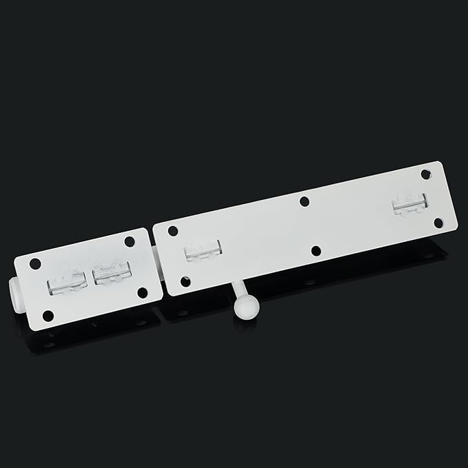 Alise 10 inch Barrel Bolt Latch,Slide Bolt Latch,Heavy Duty Solid SUS304 Stainless Steel Slide Lock for Wooden Fence,Barn Door,Interior or Outdoor Door White MS9200-W