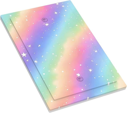 Decorative Light Switch Cover Plate Pink Blue Purple Iridescent Rainbow 1 Gang No Device Single Blank Outlet Covers Wall Plates for Electrical Outlets Faceplate for Girlroom Home Decor
