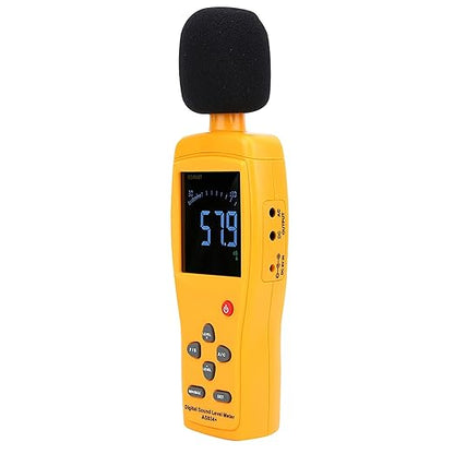 Smart Sensor AS834+ Decibel Meter Sound Level Meter Noise Detector with Large LCD Color Screen 30-130dB Range for Home Office Industrial Use