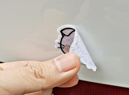 Reflective Stickers 50 Pcs, Outdoor Waterproof High Visibility Warning Safety Adhesive Reflector (1.5" X 1.8", Cat face)