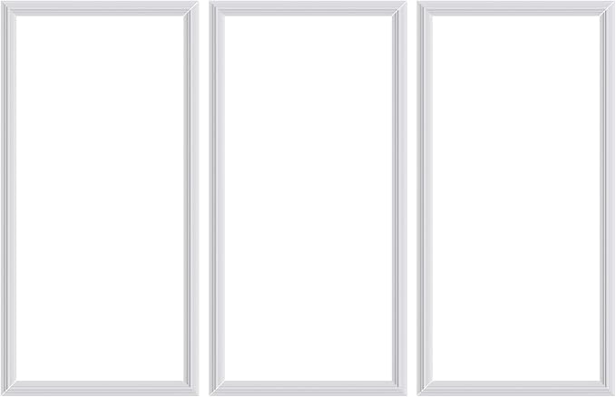 3 PCS Premade Wainscoting Panels Peel and Stick Accent Wall Panels for Interior Wall Decor Easy DIY Build and Batten Chair Rail & Picture Frame Door Decor (12 x 24 in)