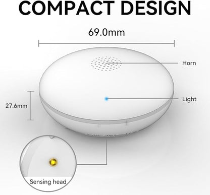 Heiman WiFi Water Leak Detectors for Home, Smart Water Sensor Alarm, 75 dB Water Flooding Alerts and App Remote Notifications, Leak and Drip Detectors, Basement, underground, Kitchen, Laundry (1 Pack)