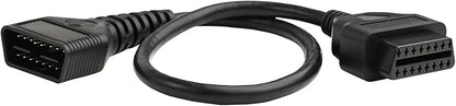 iKKEGOL Full 16 Pin OBD2 OBD II Male to Female Extension Cable Cord Diagnostic Tool Adapter for Auto Car Vehicle Truck 24V All OBD2 Port Plug Connector 24AWG (50CM/20INCH)