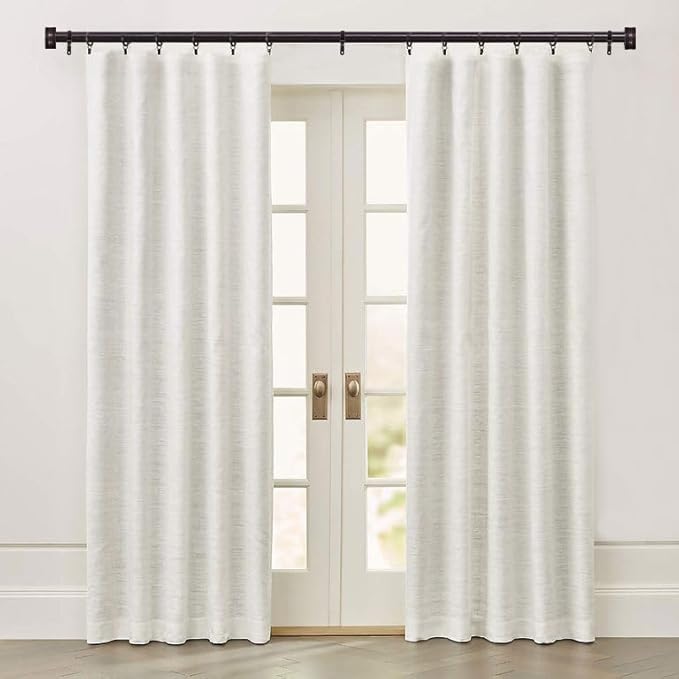 Adjustable Curtain Rods-18 to 144 Inches,1 Inch Modern Metal Drapery Rods, Adjustable Heavy Duty Curtain Pole with Simple End Caps