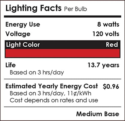 Sunlite 81470 LED PAR30 Short Neck Colored Recessed Light Bulb, 8 Watt (75W Equivalent), Medium (E26) Base, Floodlight, ETL Listed, Red, 1 Count