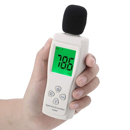 Yctze Smart Sensor AS804 Digital Sound Level Meter - Accurate 30-130dBA Measurement with LCD Display, Ideal for Automotive, Industrial, and Home Noise Testing