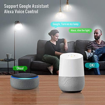 DOGAIN Smart Light Bulb Works with Alexa Google Home E12 Base WiFi Candelabra LED Light Bulb Color Changing Dimmable Chandelier Light Bulbs 360 lm 35w Equivalent 4 Pack (2.4GHz WiFi Only)