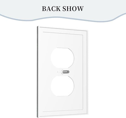 Decorative Outlet Covers Boho Red Mushroom Green Leaf Plants Floral 1 Gang Wall Plate Receptacle Duplex Light Switch Cover Plate Single Dual Plug Covers Electrical Switchplate Faceplate