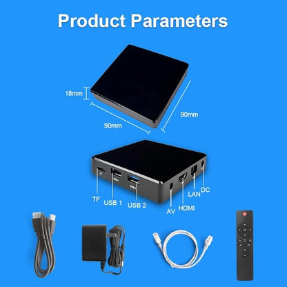 Digital Signage Player Box 2+16G Non-Subscription CMS Advertising Media Player for TV Restaurant Menu Display Box (YM06)