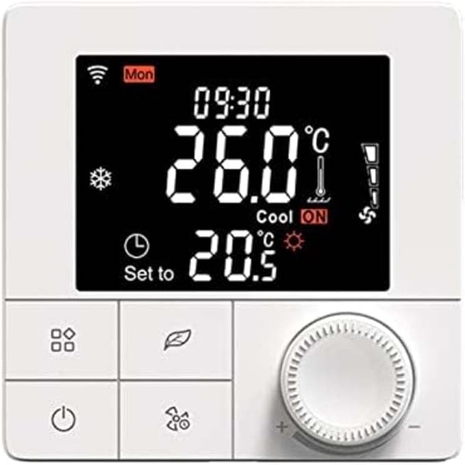 Smart Thermostat With Voice Control Support For Alexa And Google Assistant, Weekly Programmable Schedule, And Energy Saving Mode For Efficient Home Temperature Control
