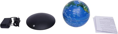 Magnetic Levitation Floating Globe, 6" World Geographic Globes Anti Gravity 360 Rotating World Map with LED Light for Homes, Schools, Offices