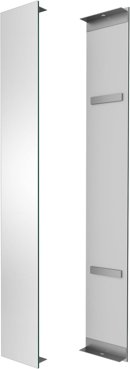 Side Mirrored Kits, 4'' W x 30'' H Decorative Side Mirrors Set of 2 for 30-Inch-Height Front & Backlit Lighted Mirror Cabinet Surface-Mounting-Use Only (for Model-Terri)