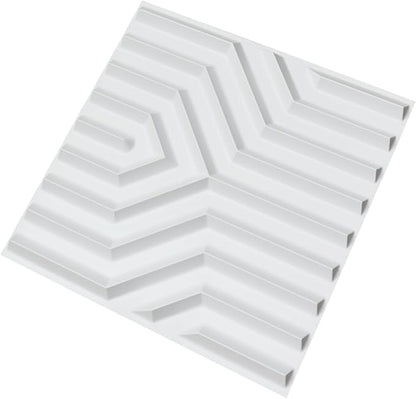Art3d Decorative 3D Wall Panel, 32 Sq.FT PVC Interior Wall Decor for Living Room, Bedroom, Lobby, Office, Shopping Mall, White