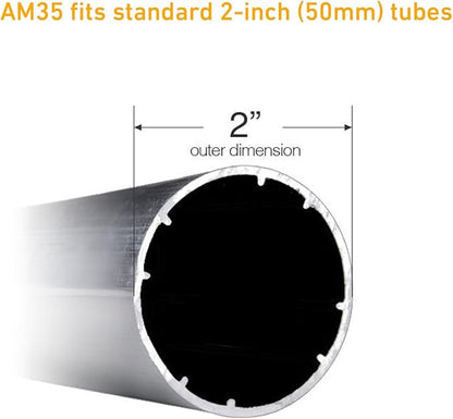 AM35 Smart WiFi Blinds Motor, Tuya App Control, AC 100-240V for 2 inch (50mm) Tubes, 6N.m Torque, Compatible with Alexa & Google Home, No Hub Required for Motorized Roller, Roman, ZebraShades