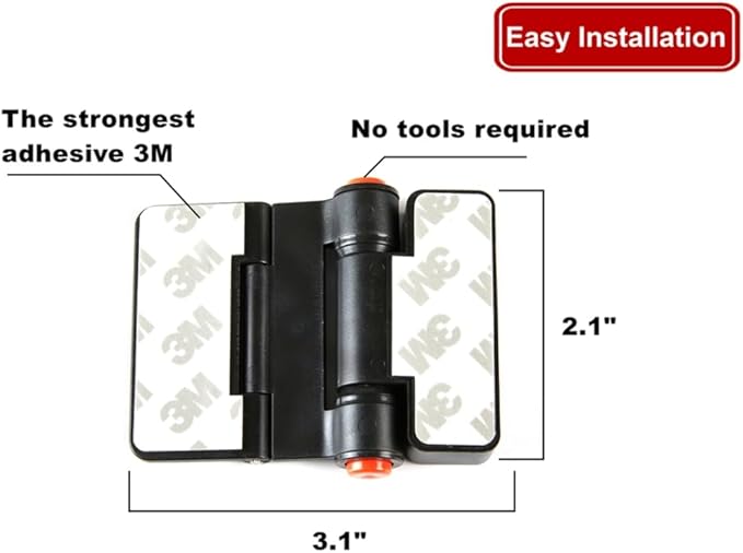 Refrigerator Adhesive Locks Double Button Fridge Door Lock with Key, Child Proof Freezer Cooler Door Lock, Child Baby Safety File Drawer Lock and Cabinet Locks (Black, 2)
