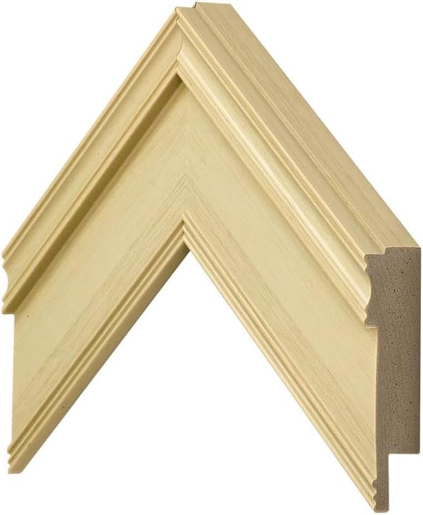 Antique White 3" Color Chip Premiere Deco TV Frame (32",43",50",55",65",75",85") Compatible ONLY with Samsung The Frame and Pro TVs (Fits 2021-2025, LS03A,LS03B,LS03C,LS03D,LS03FA,LS03FW)