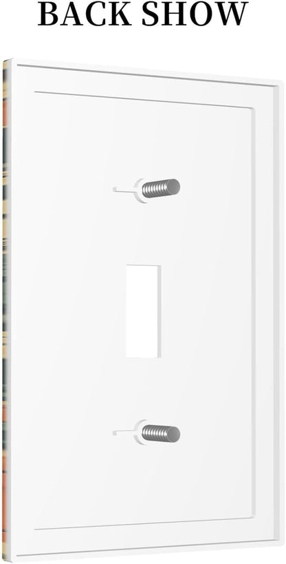Light Switch Cover William Morris Abstract Floral Plant Pattern Orangeyellowgreen 1 Gang Single Toggle Device Electrical Faceplate Switchplates Decorator Outlet Wall Plate for Bedroom