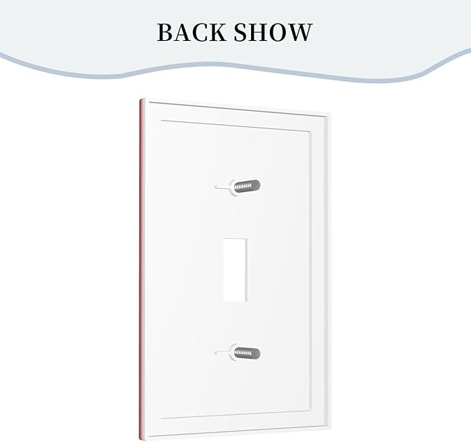 Decorative Light Switch Plate Covers Red Fire Alarm Novelty 1 Gang Wall Plate Single Toggle Switch Cover Plate Jumbo Electrical Switchplate Receptacle Faceplate for Bedroom Office Decor