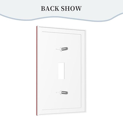 Decorative Light Switch Plate Covers Red Fire Alarm Novelty 1 Gang Wall Plate Single Toggle Switch Cover Plate Jumbo Electrical Switchplate Receptacle Faceplate for Bedroom Office Decor