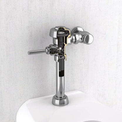 Sloan Royal 111 Exposed Manual Water Closet Flushometer, 1.6 GPF Manual Flush Valve - Single Flush Non-Hold-Open Handle, Fixture Connection Top Spud, Polished Chrome Finish, 3010000