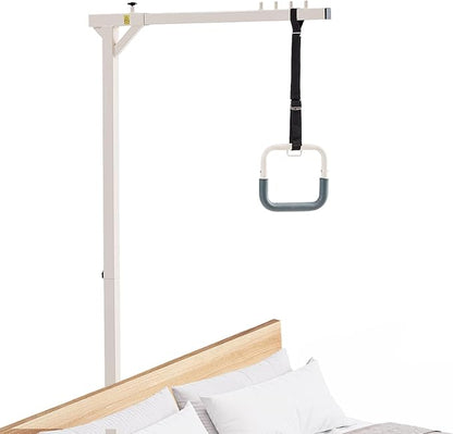 VEVOR Trapeze Bar for Bed Mobility, Heavy-Duty Steel Free Standing Trapeze Bar 250 LBS Weight Capacity, Hospital Bed Pull Up Assist for Elderly & Disabled, Ideal for Hospitals, Nursing Home, Home Care