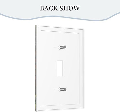 Library With A Lot Of Books Light Switch Covers 1 Gang Single Toggle Wall Plate Decorative Switchcover Electrical Switchplate for Country Living Decor