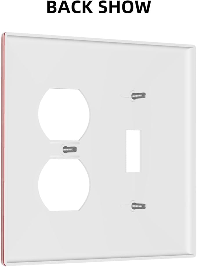 Decorative Outlet Covers Artistic Red Fire Alarm Motifs 2 Gang Wall Plate Cover Single Toggle Duplex Combo Two Switch Light Switch Cover Plate Jumbo Dual GFCI Faceplate for Home Decor