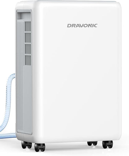 2000 Sq. Ft Dehumidifier for Basement, 30 Pint Dehumidifiers for Home, Bedroom and Bathroom, 3 Modes Dehumidifier with Drain Hose, Smart Humidity Control, 24H Timer (White)