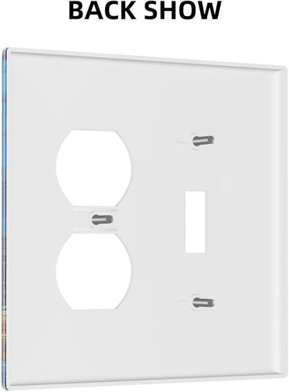 Wallplates Nautical Sea Turtle Coral Jellyfish 1 Toggle 1 Duplex Switch Plate Electrical Gfci Faceplate Decorative Light Switch Covers For Kids Room Nursery Decor