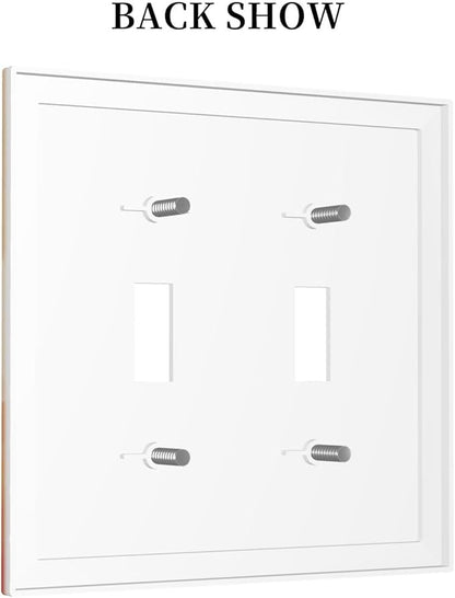 Decorative Light Switch Plate Covers Minimalist Black Women Bohemia Sun 2 Gang Light Switch Cover Plate Unique Double Toggle Wall Plate Outlet Covers Faceplate for Bedroom Home Decor