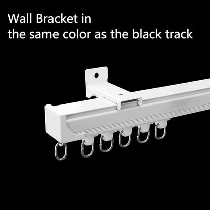 White Wall Mount Brackets for Curtain Track, Bendable Curtains Tracks Walls Mounting Hardware (6 PCS)