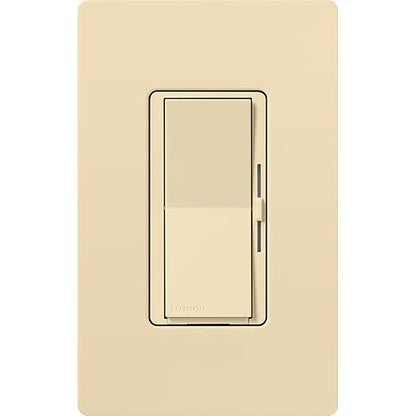 Lutron Diva Smart Dimmer Light Switch for Caseta Lighting (Lutron Smart Hub Required), for LED Lights, 150W, Single-Pole/3-Way, No Neutral, Ivory (DVRF-6L-IV)