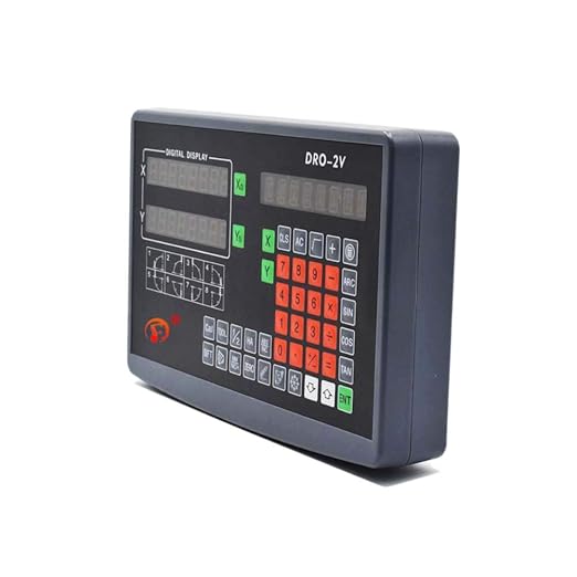 TOAUTO Digital Readout DRO, 2 Axis LCD Display 1um Glass Linear Scale Meter for CNC Milling Lathe EDM Machine