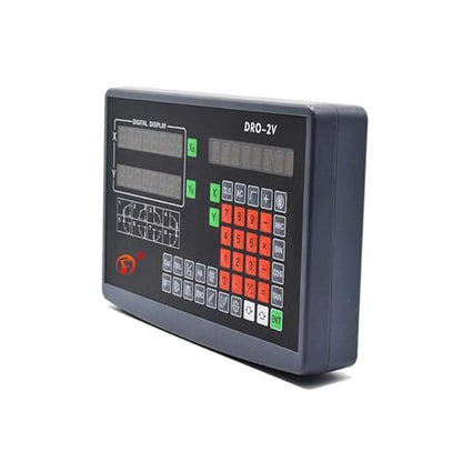TOAUTO Digital Readout DRO, 2 Axis LCD Display 1um Glass Linear Scale Meter for CNC Milling Lathe EDM Machine