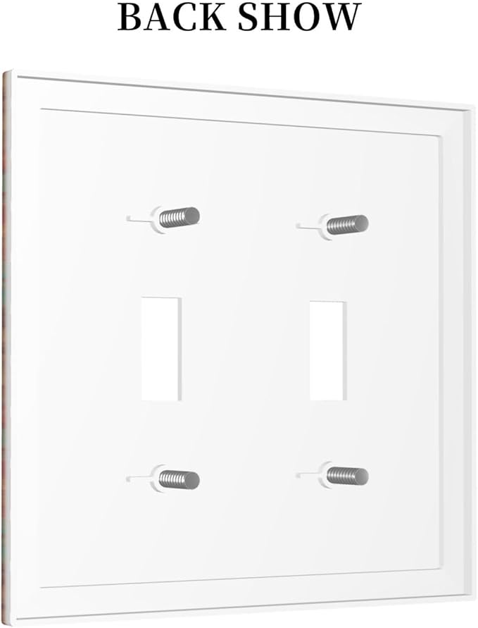 Decorative Light Switch Plate Covers Native American African Afro 2 Gang Light Switch Cover Unique Double Toggle Wall Plate Outlet Covers for Home Bedroom Decor （2 Pack）