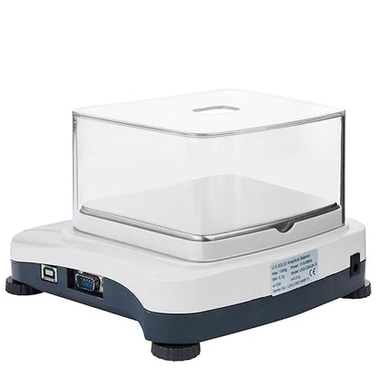 U.S. Solid Precision Lab Scale 2000g x 0.01g- High Precision Analytical Balance w/USB and RS232 Interface, Detachable Draft Shield, Calibration Weight,100-240 VAC