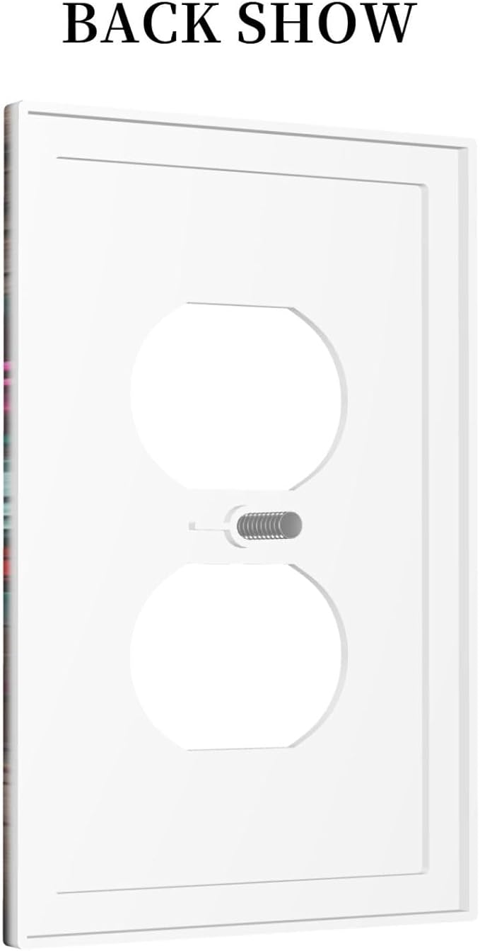 Outlet Covers Hip Hop Street Graffiti Flame Car 1 Gang Duplex Wall Plate Decorative Switch Plates Electrical Receptacle Faceplate Light Switch Cover for Bedroom living Room Decor
