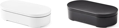 Lexon UV Phone Sanitizer Machine & Wireless Charger - OBLIO Box QI Fast Charging and 360° UV-C Light Cellphone Cleaner, Glasses, Keys, Makeup Brush, Tools, All That Fits in - Black