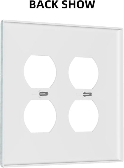 Decorative Outlet Covers Starfish Teal Wood Board Nautical 2 Gang Light Switch Cover Plate Double Duplex Wall Plates for Electrical Outlets Switch Plate Covers for Bedroom Home Decor