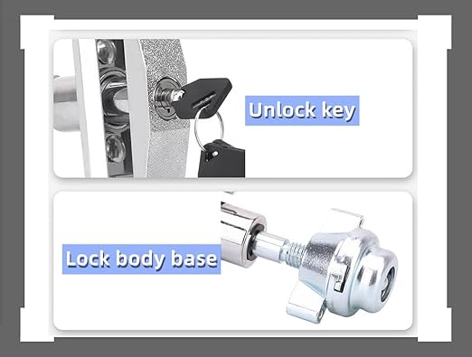 Universal Vending Machine Lock with 3 Keys Buy Vending Machine Lock Long and Short Models Versatile Replacement Security Solution-(Short)