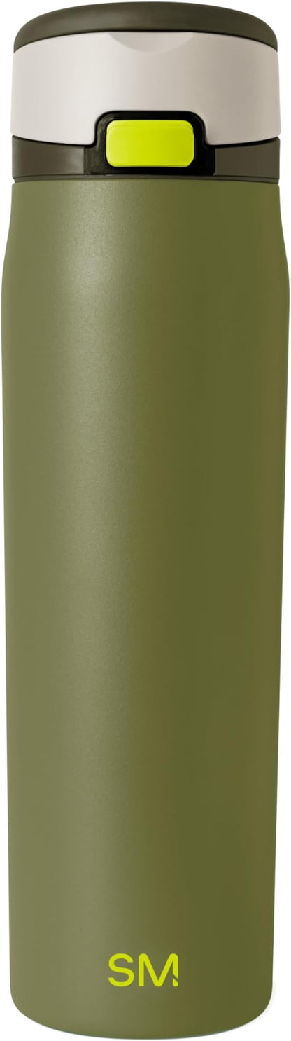 Simple Modern Mesa Loop Water Bottle with Covered Straw and Handle | 24oz Cup Holder Friendly Insulated Stainless Steel Bottles for Travel, Sports and School | Cricket