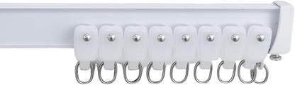 Bendable Ceiling Curtain Track White Pulley 20pcs