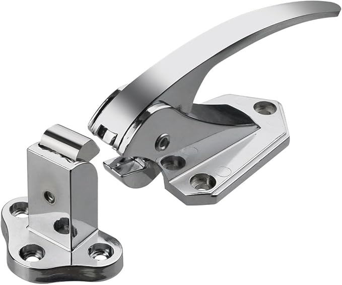 Freezer Door Flush Mounted Walk in Latch Handle, 105mm, Silver Tone