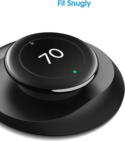 CaseBot Wall Plate Cover Compatible with Google Nest Learning Thermostat (4th Gen), Practical Nest Thermostat Trim Kit, with Temperature Sensor Holder, Easy Installation (Matte Black)