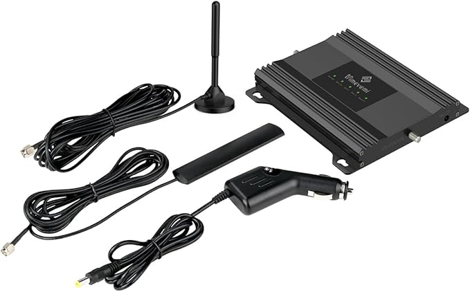 Vehicle Cell Phone Booster for Truck, RV, Car, Off-Road Vehicles & SUV | Boosts 5G & 4G LTE (Band 2/4/5/12/13/17/25/66) for All U.S. Carriers - Verizon, AT&T, T-Mobile & More | FCC Approved