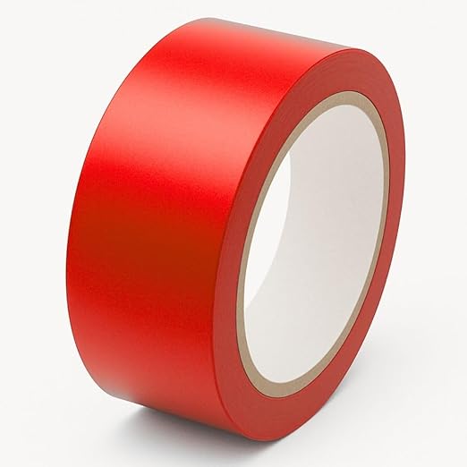 GTSE 2 inch x 108 ft Red PVC Vinyl Floor Tape, Safety Marking Tape, 6 mil Thick, Suitable for Dance Floors, Gyms, Warehouses, Sports Facilities