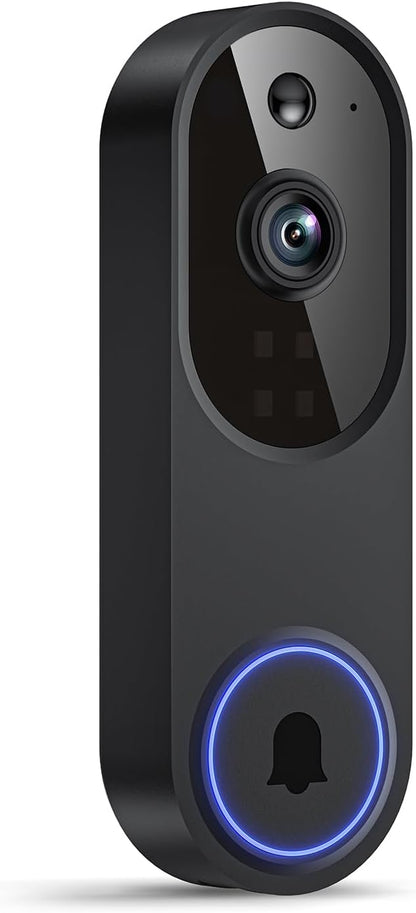 1080p Wireless Video Doorbell Camera, Battery Powered, AI Human and Motion Detection, 2 Way Talk, Night Vision, Cloud Storage (Sold Separately), 2.4G WiFi Only, Indoor/Outdoor Surveillance