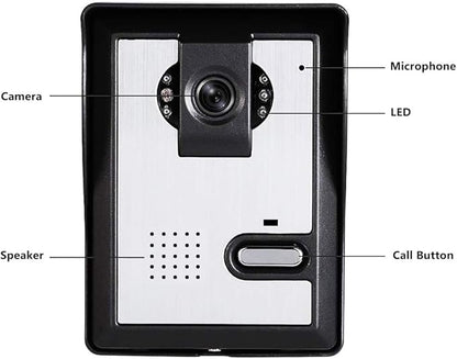 Video Door Phone System, 4.3 Inches Clear LCD Monitor Wired Video Intercom Doorbell Kits, IR Night Vision Outdoor Camera Door Intercom, Doorphone Telephone Style for Home Improvement