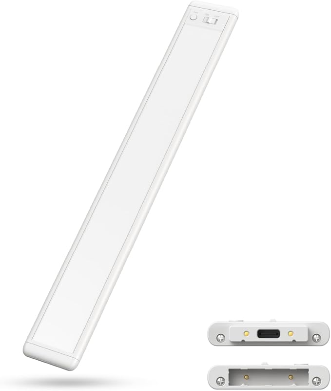15 Inch Under Cabinet Lighting, Expandable LED Cabinet Light with Sensor Controls, Adjustable Color Temperature & Brightness, Wireless Magnetic Installation